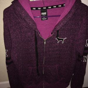 Purple zippered hoodie from Victoria’s Secret Pink